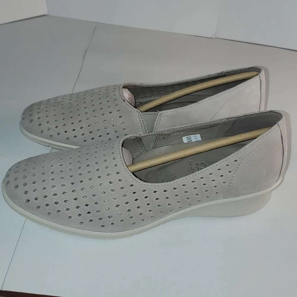 Ecco Women's Felicia Summer Slip on Leather Shoe in Gravel EU 41 NWT - Picture 7 of 10